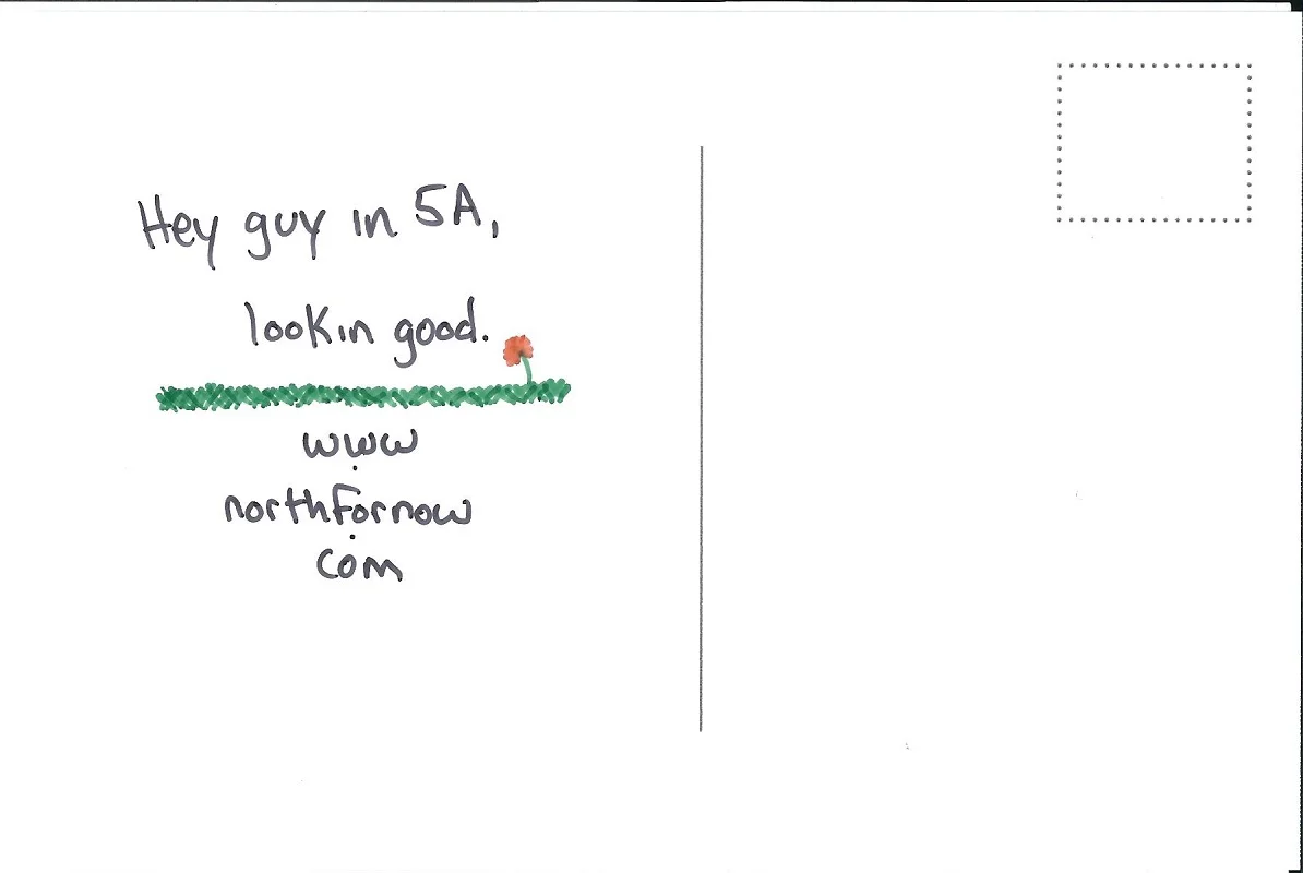 handwritten postcard