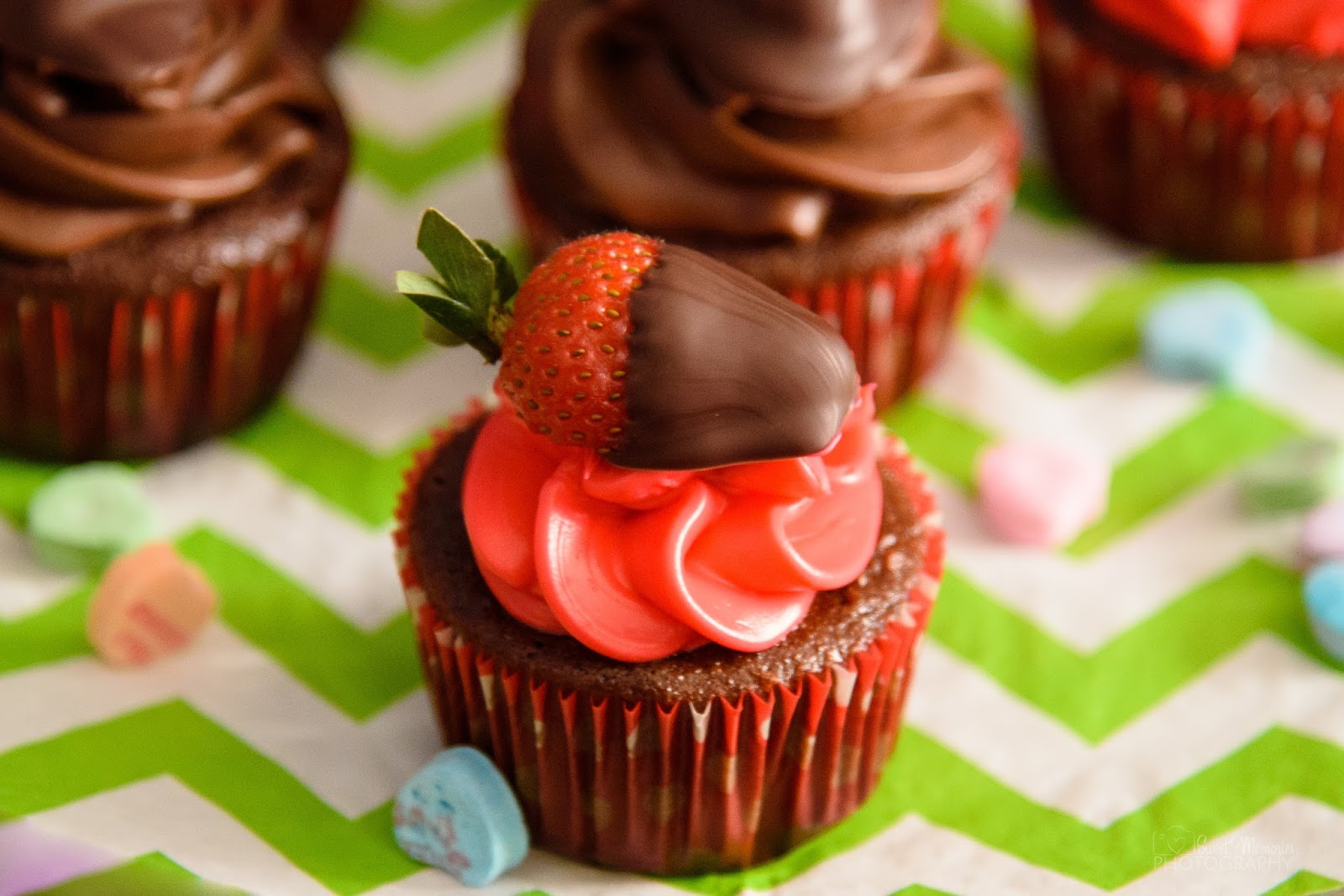 Chocolate and strawberry cupcakes! Photo credit: Samantha Marshall