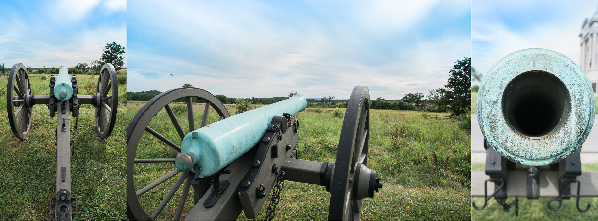 Beautiful patina on these canons, just outside the Pennsylvania Memorial