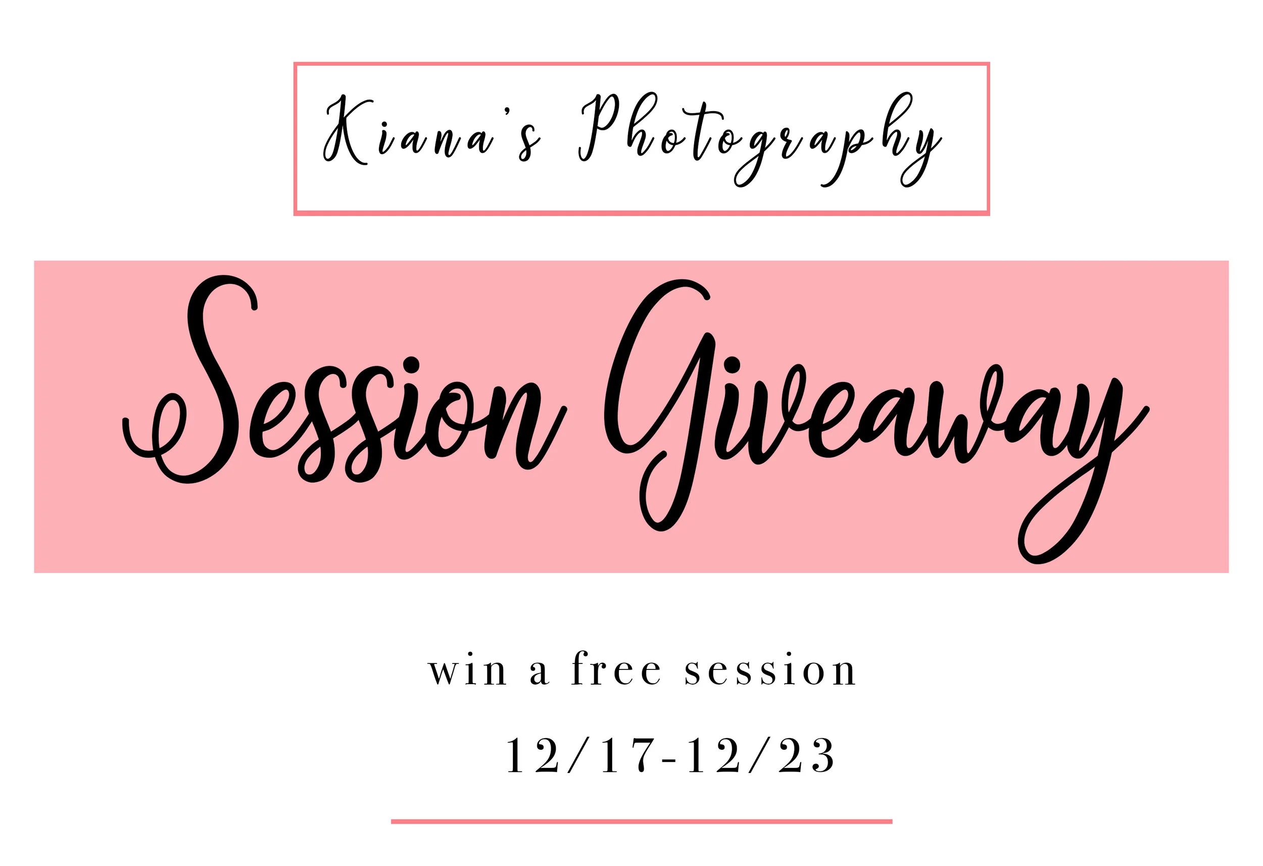 GIVEAWAY | Kiana's Photography 