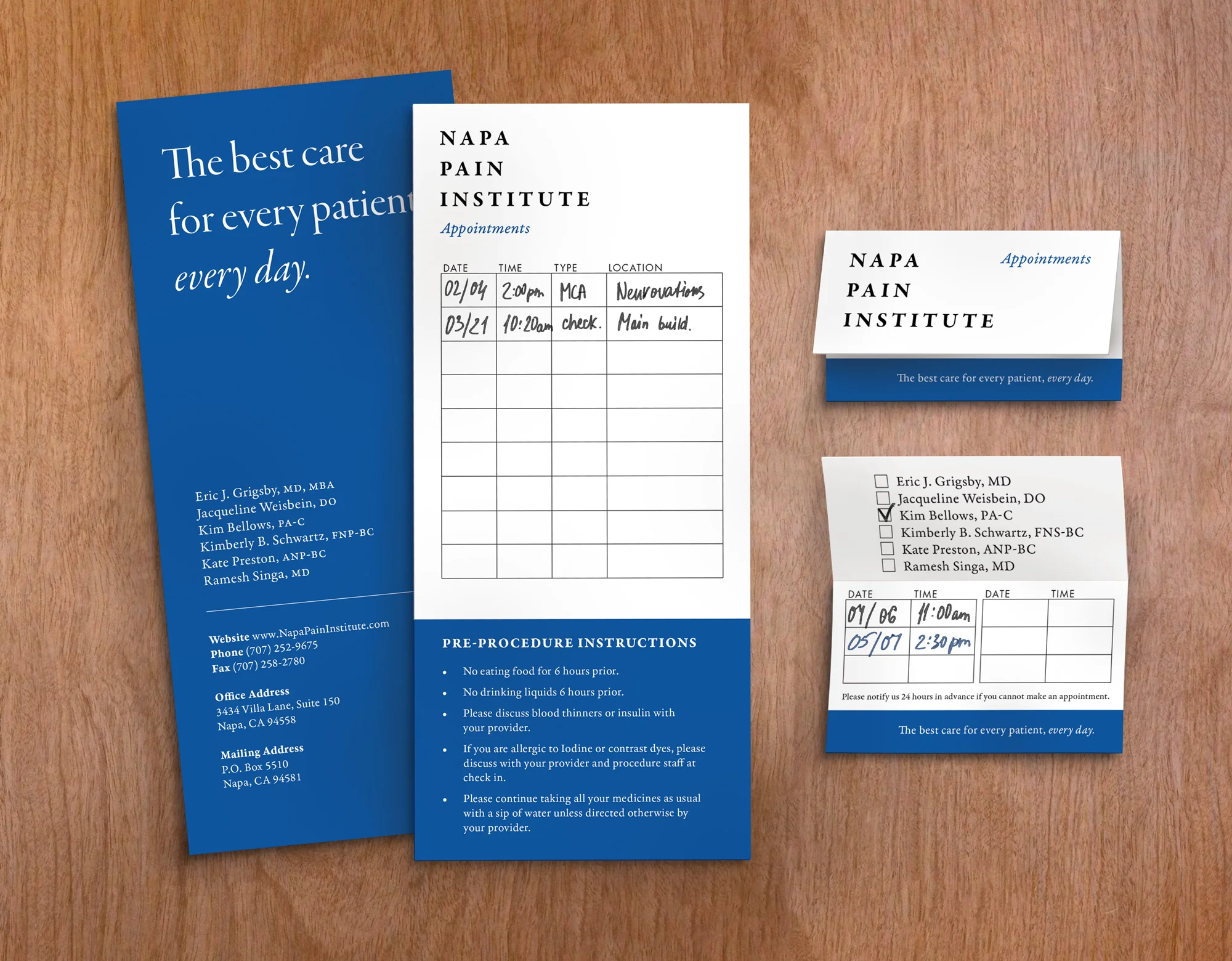 Appointment cards
