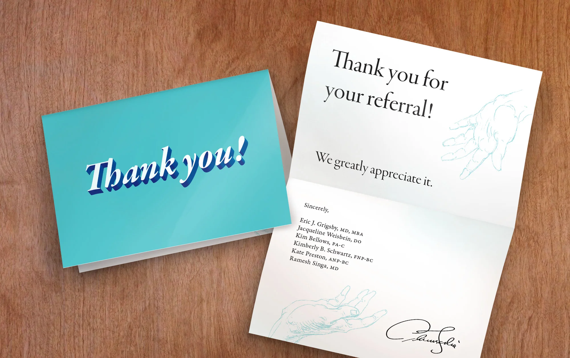 "Thank You" card