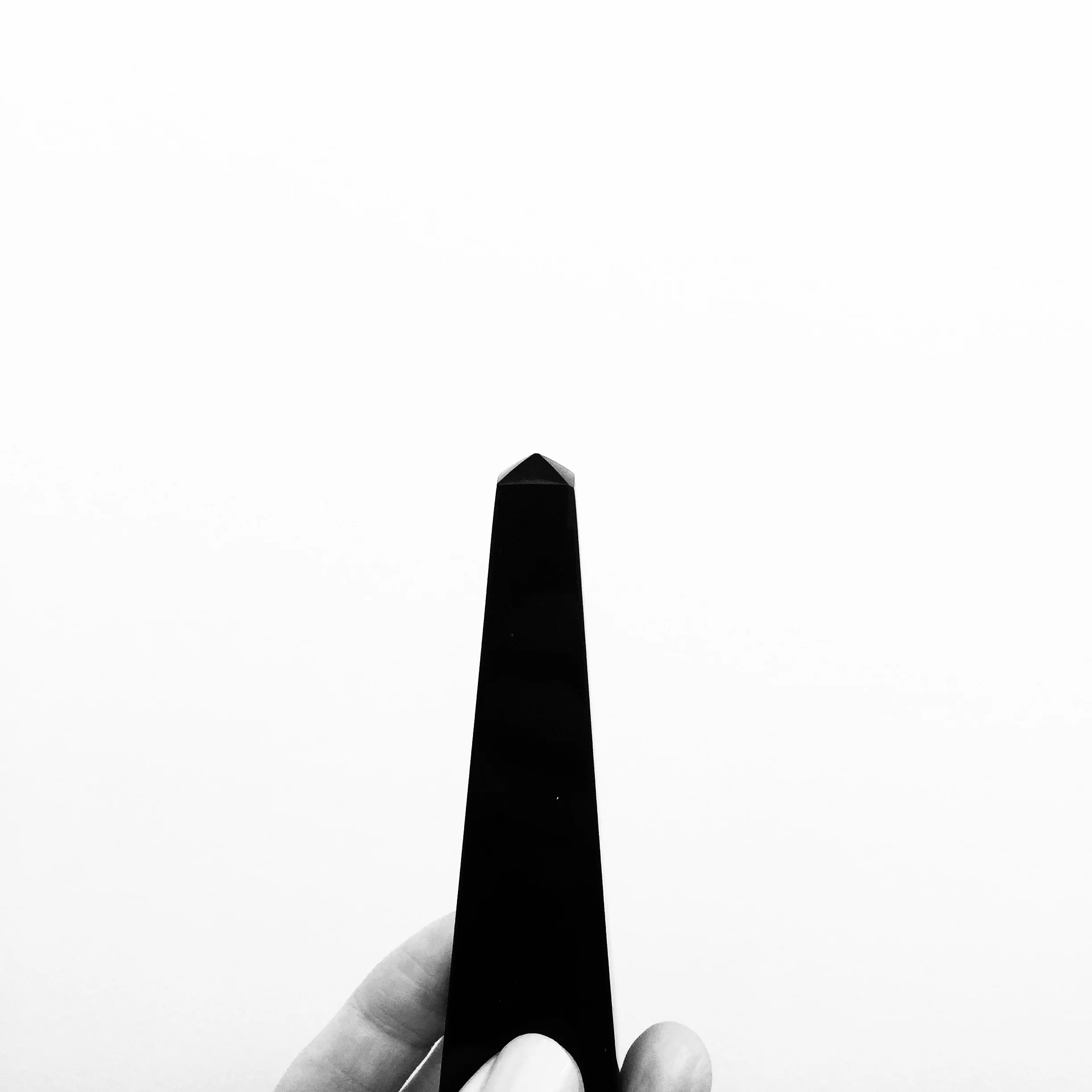 Holding my obsidian obelisk. 
