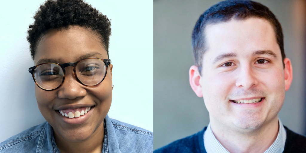 Chanel Cornett, Summer Law Clerk (left) and Daniel Nesbit, Law Fellow
