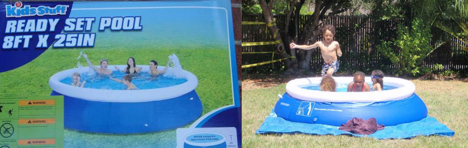 Noel purchased the pool pictured on the left, but he got the one on the right.