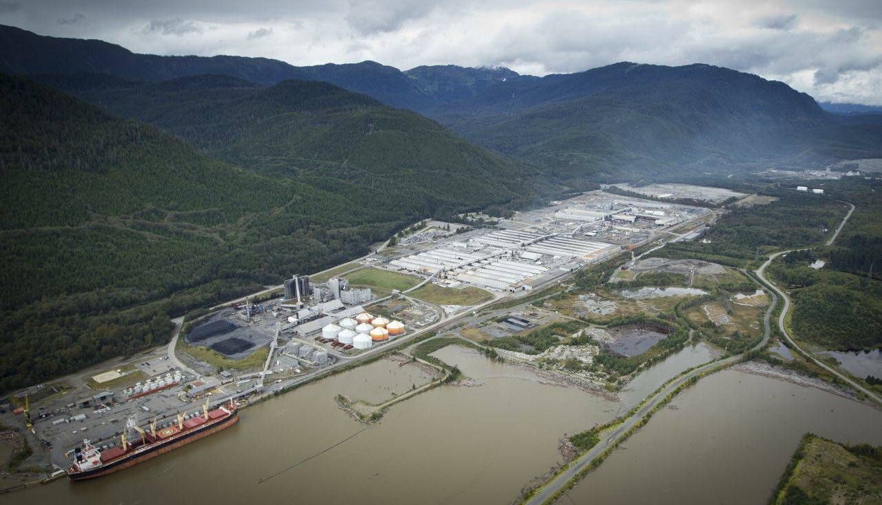 The Rio Tinto facility at Kitimat is colossal