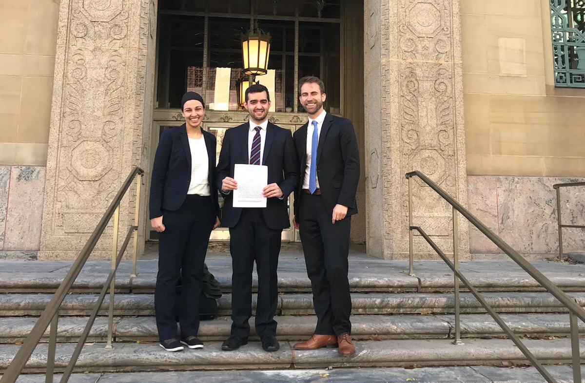 The legal team worked through the night.