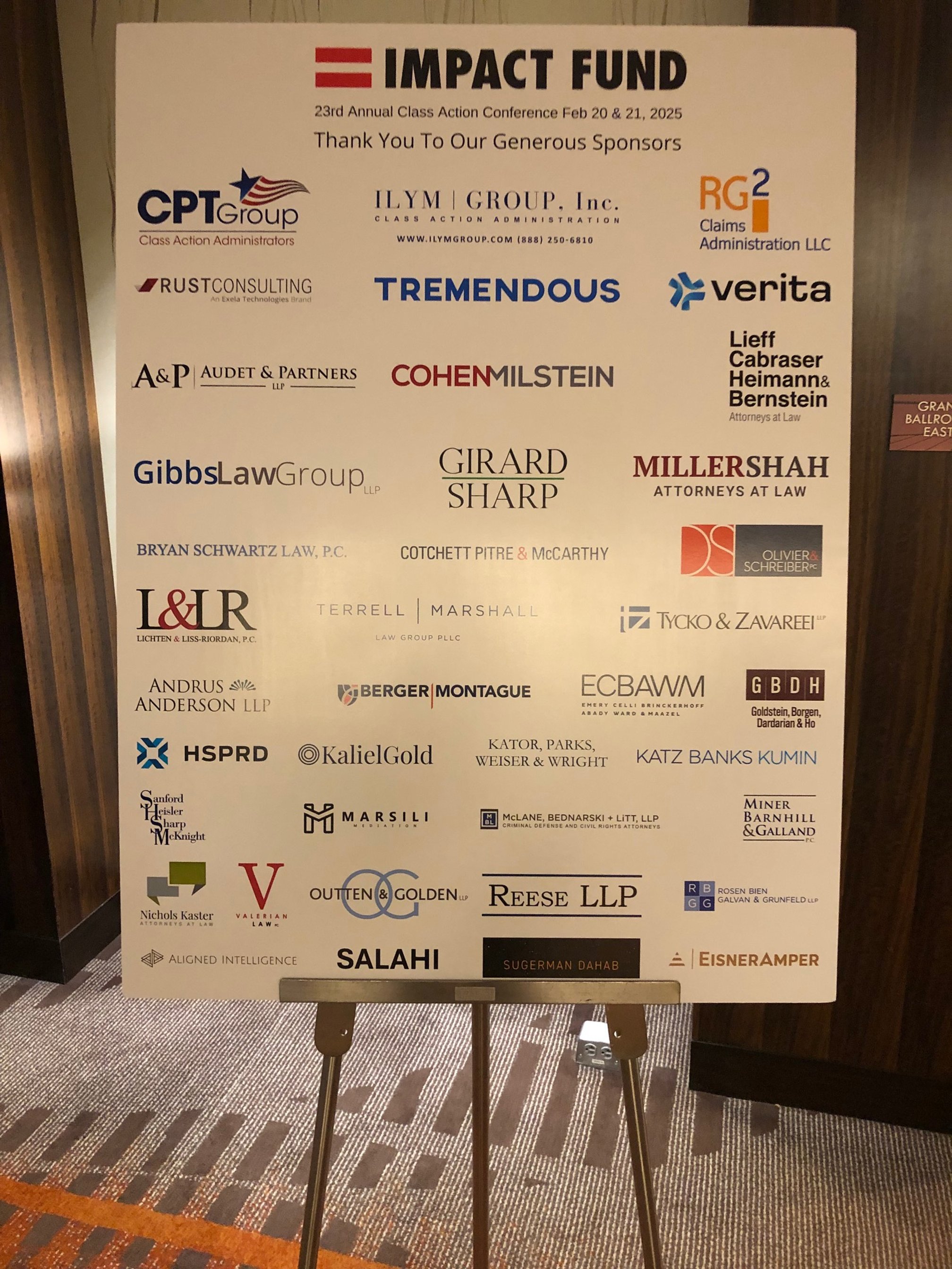 2026 Impact Fund Class Action Conference Sponsorship