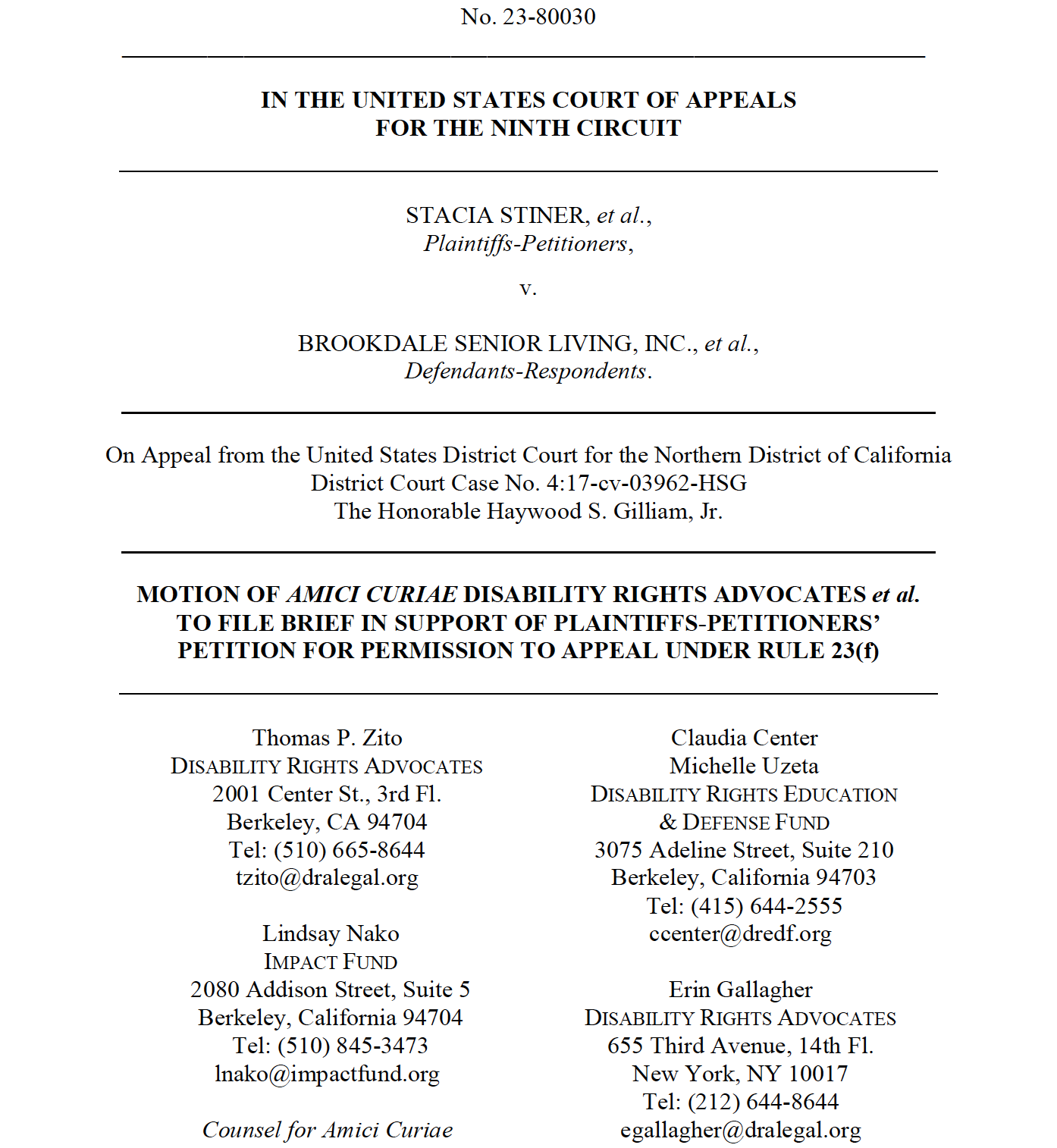 Impact Fund and Allies File Class Action Amicus Brief in Ninth Circuit ...