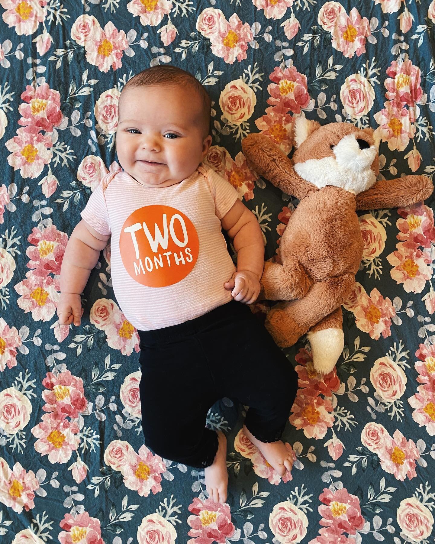 sweet b is already two months 😭💕🥰 time is flying, and look at that smile! ✨