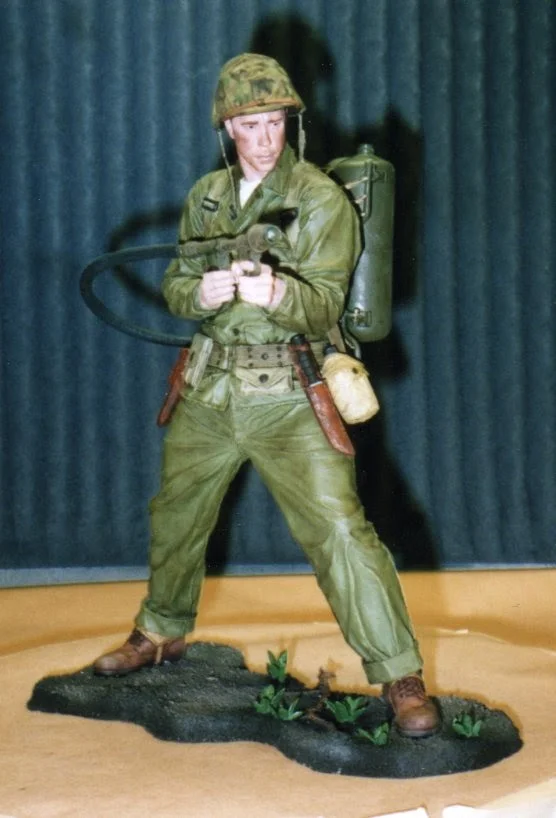 Paint Applications on WW2 Flamethrower Soldier