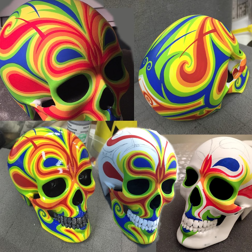 Paint application to 3d Printed Skull