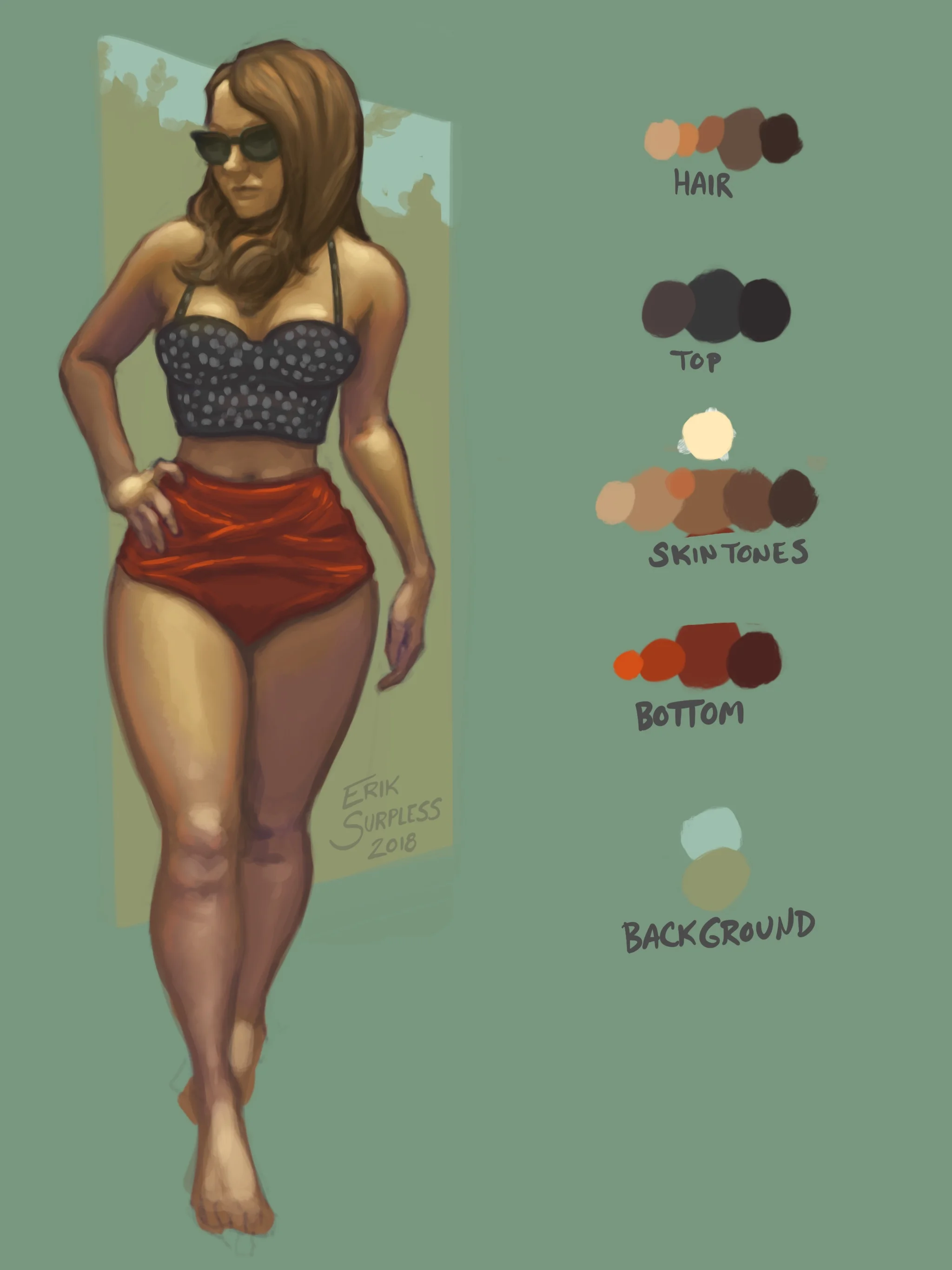 Color Study of Girl