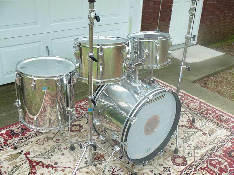 1970s Ludwig Stainless Steel Hollywood Set — Not So Modern Drummer