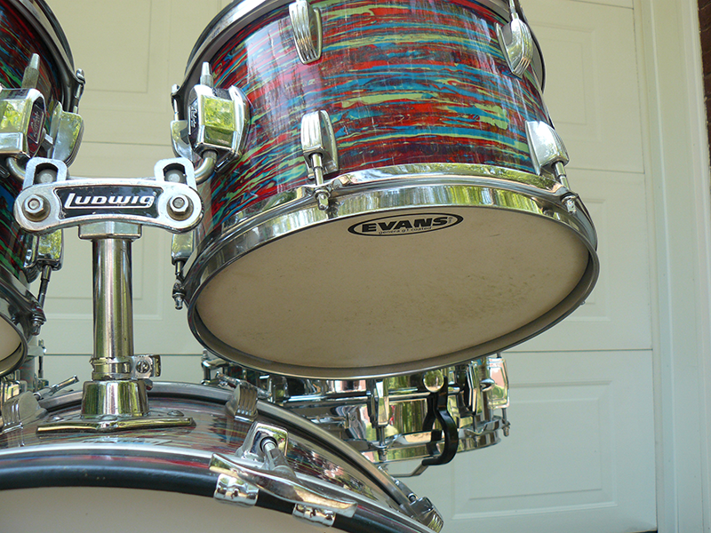 1969 Ludwig Psychedelic Red Hollywood Drum Set — Not So Modern Drummer