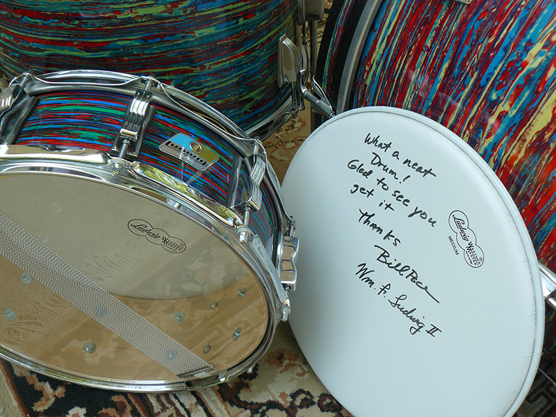 1969 Ludwig Psychedelic Red Hollywood Drum Set — Not So Modern Drummer