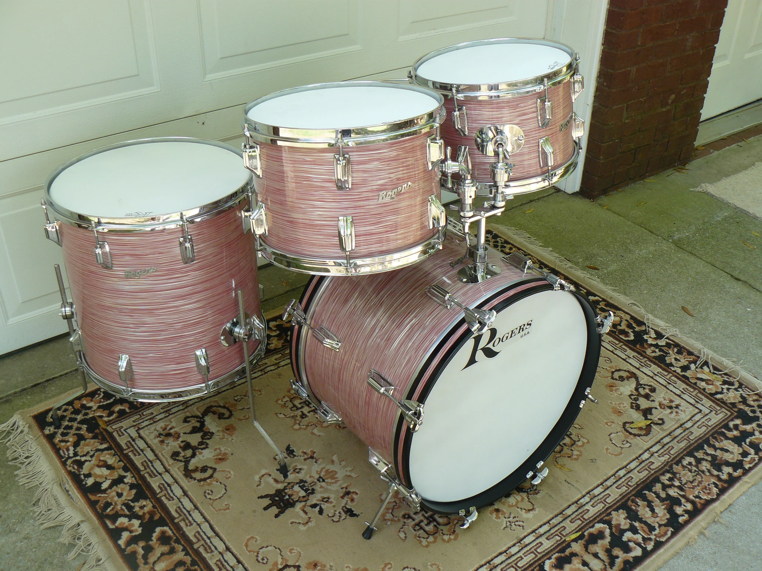 1970s Rogers Holiday drum set in Wine Red Ripple finish — Not So Modern Drummer