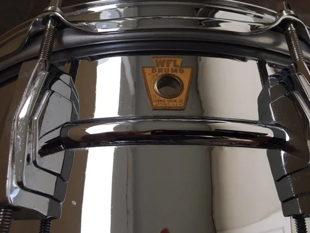 1950s WFL Chrome Over Brass No. 400 snare drum