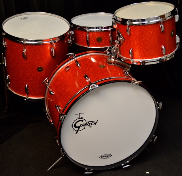 Gretsch Name Band Outfit in Tangerine Sparkle finish. — Not So