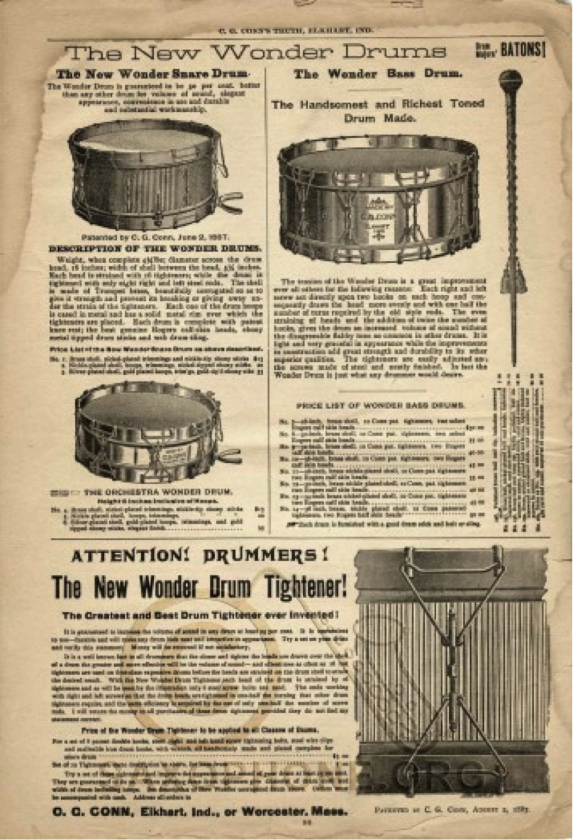 C.G. Conn Wonder Instruments 1890