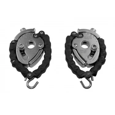 Right and left side cams compatible with all major brand double bass drum pedals except DW and Axis. For those brands, choose from the other models pictured here, or see the list of pedal brands.