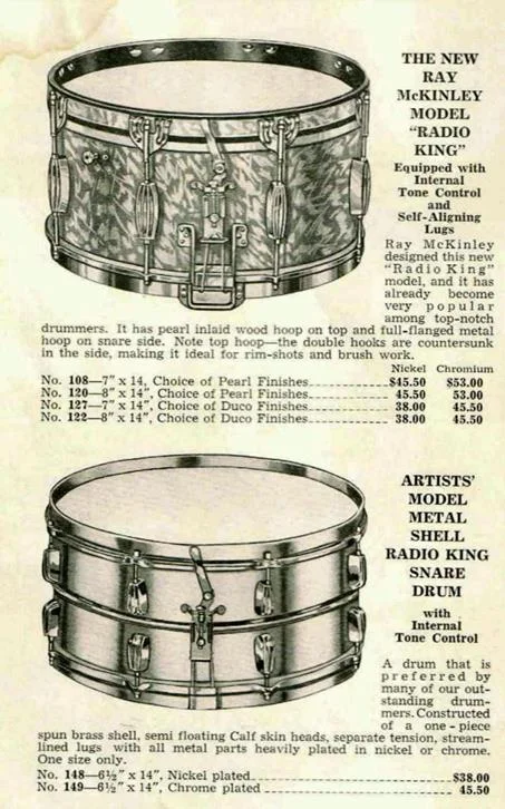 A Rare Slingerland Radio King 5x14 Brass Shell Snare Drum Not So