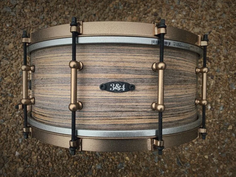 3rd &amp; 4th Drums: 6x14 zebra/maple/zebra snare drum