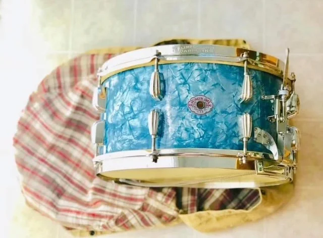 Uncatalogued 1945 Blue Marine Pearl Slingerland Radio King  Snare