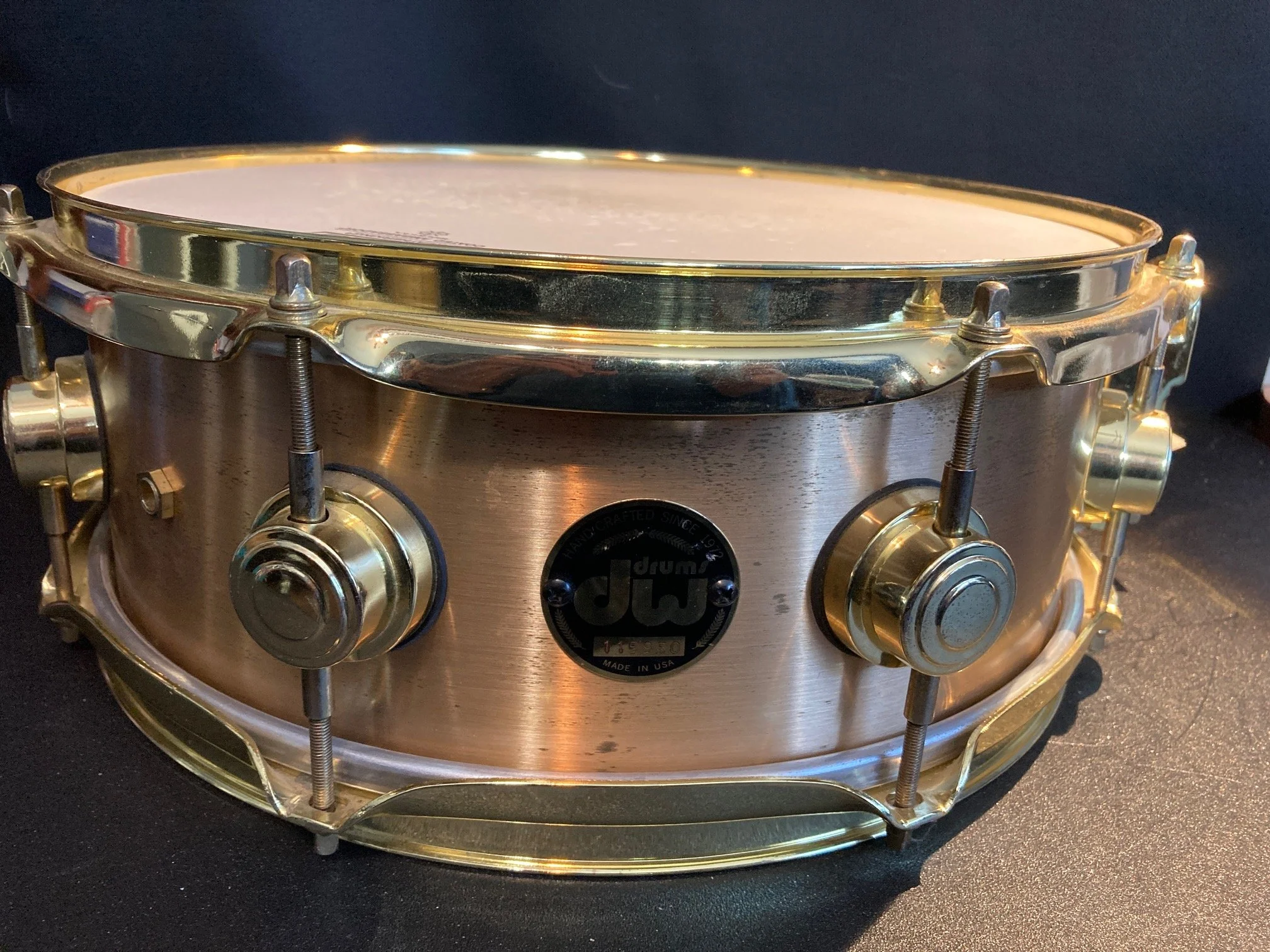 For Sale - DW Collectors 5x13 heavy brass snare drum w trigger