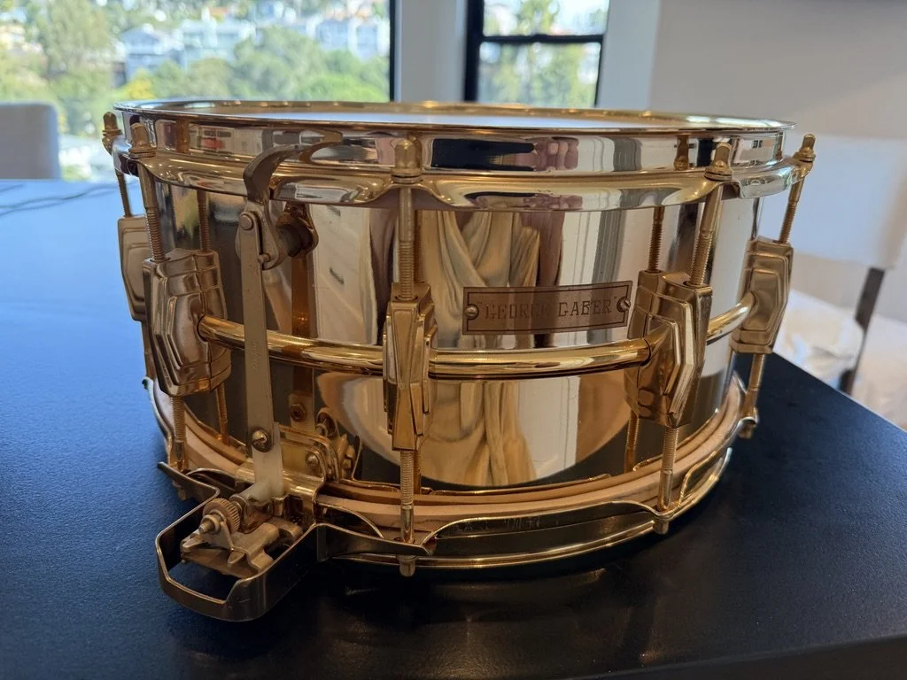 1960-62 Ludwig 6.5x14 gold plated Super-Sensitive Model