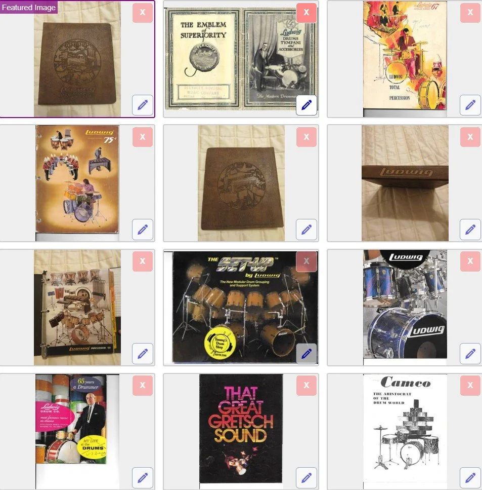 For Sale - Many, Many catalogs of vintage drum and cymbal companies, and more