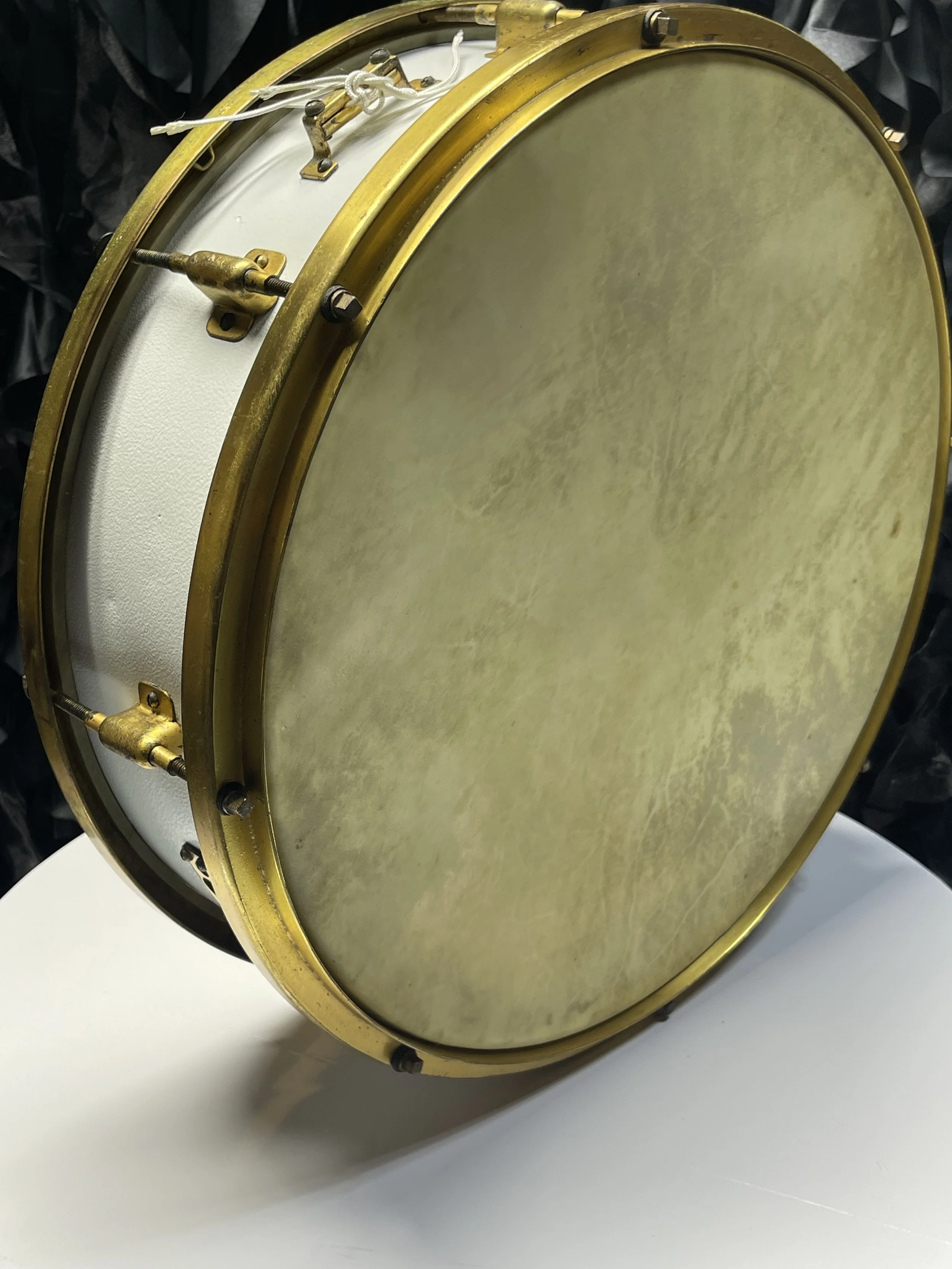 Leedy “MULTI” White Knobby Gold Elite Snare Drum (c. 1910–1913) &nbsp;
