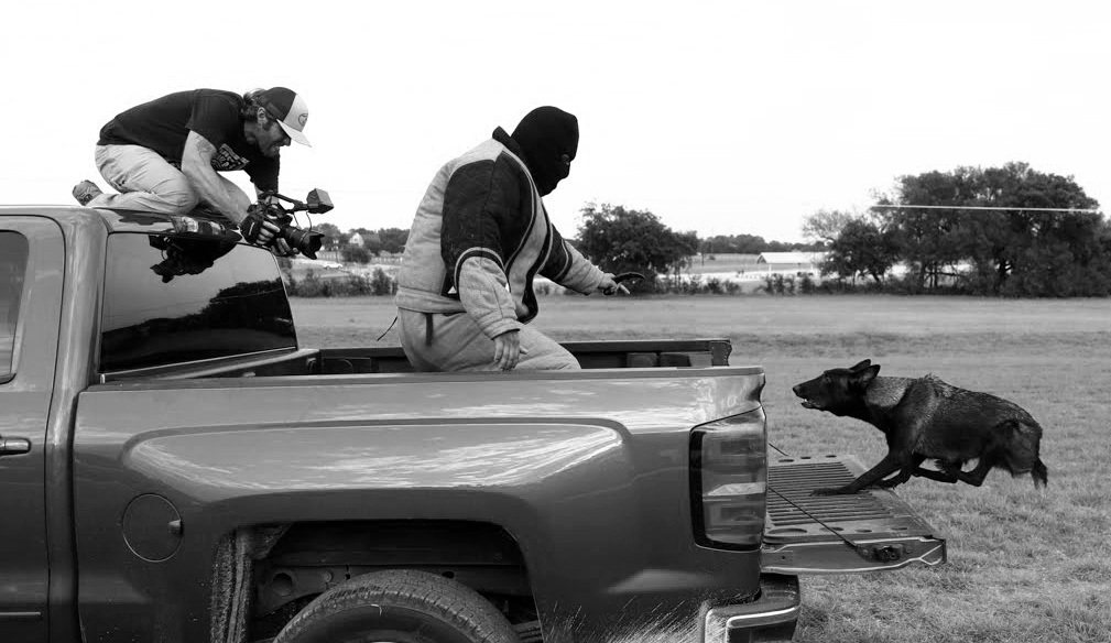 Filming police K9’s during a commercial production near Austin, Texas. Photo: Erich Schlegel www.erichschlegel.com