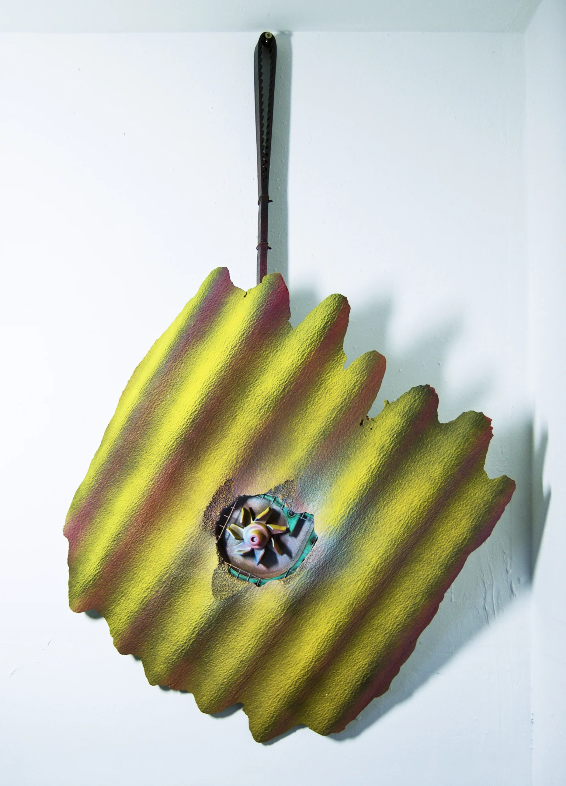 Zeugma (Water) Concrete, spray paint, wire mesh, binding wire, Volvo water pump, timing belt. 34"x19"x4" 2015