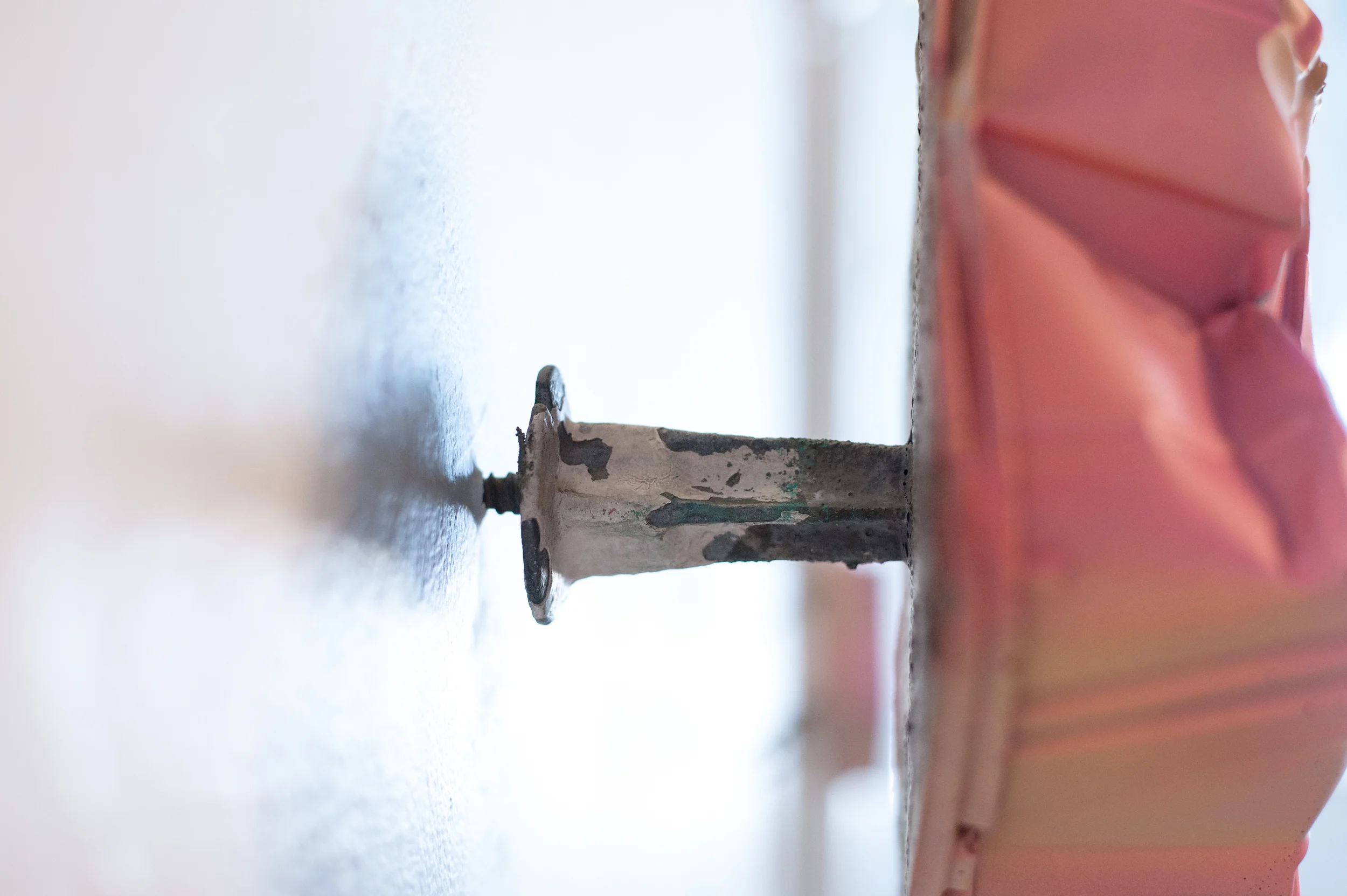 Delivery Systems II Insulator pin, concrete, acrylic paint. 8.5"x9.5"x6.5" 2016 Photo Credit: Duplex Gallery