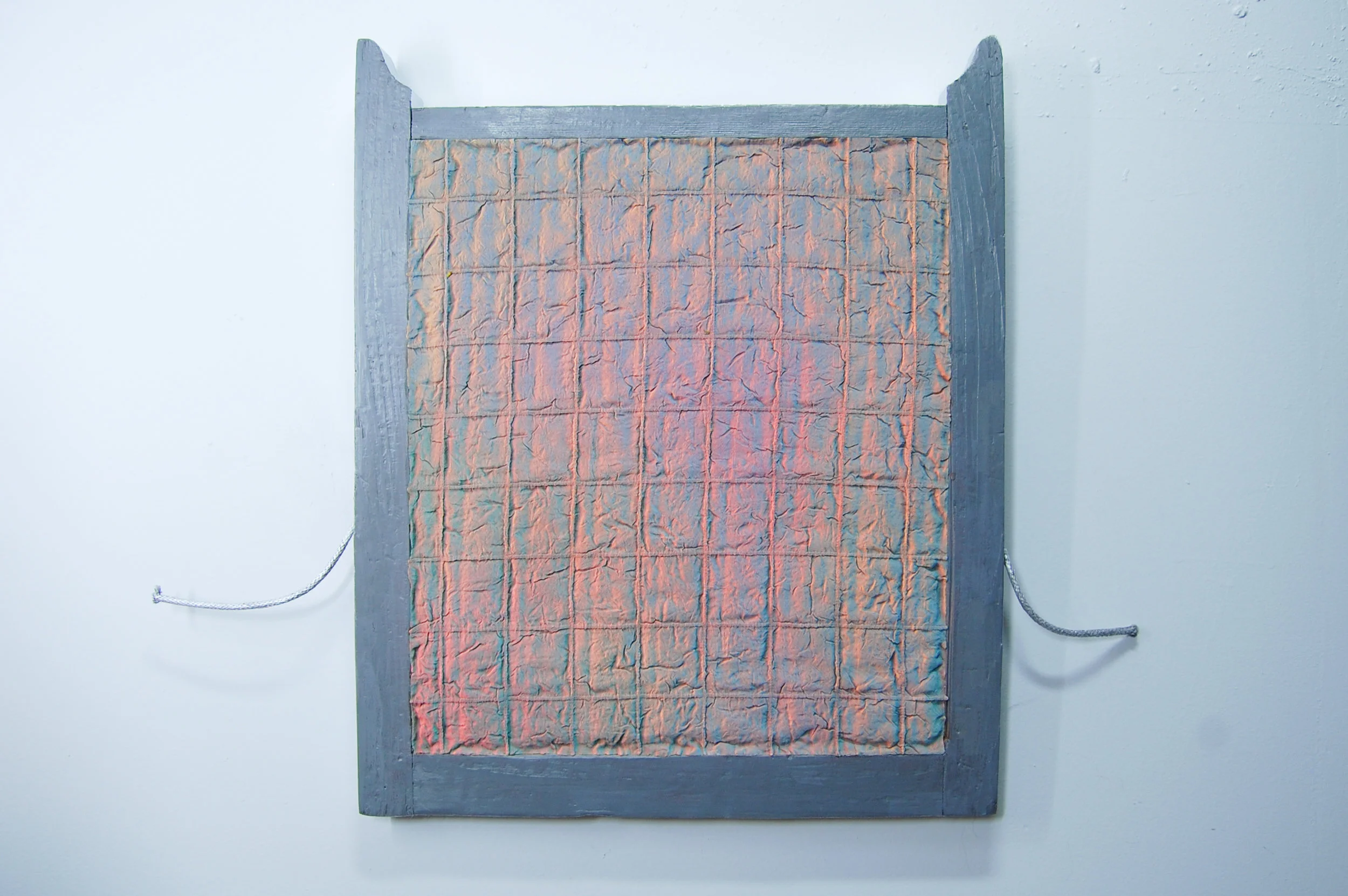 Sash III Cement, wire mesh, window sash, acrylic paint, spray paint. 24"x24"x2" 2017
