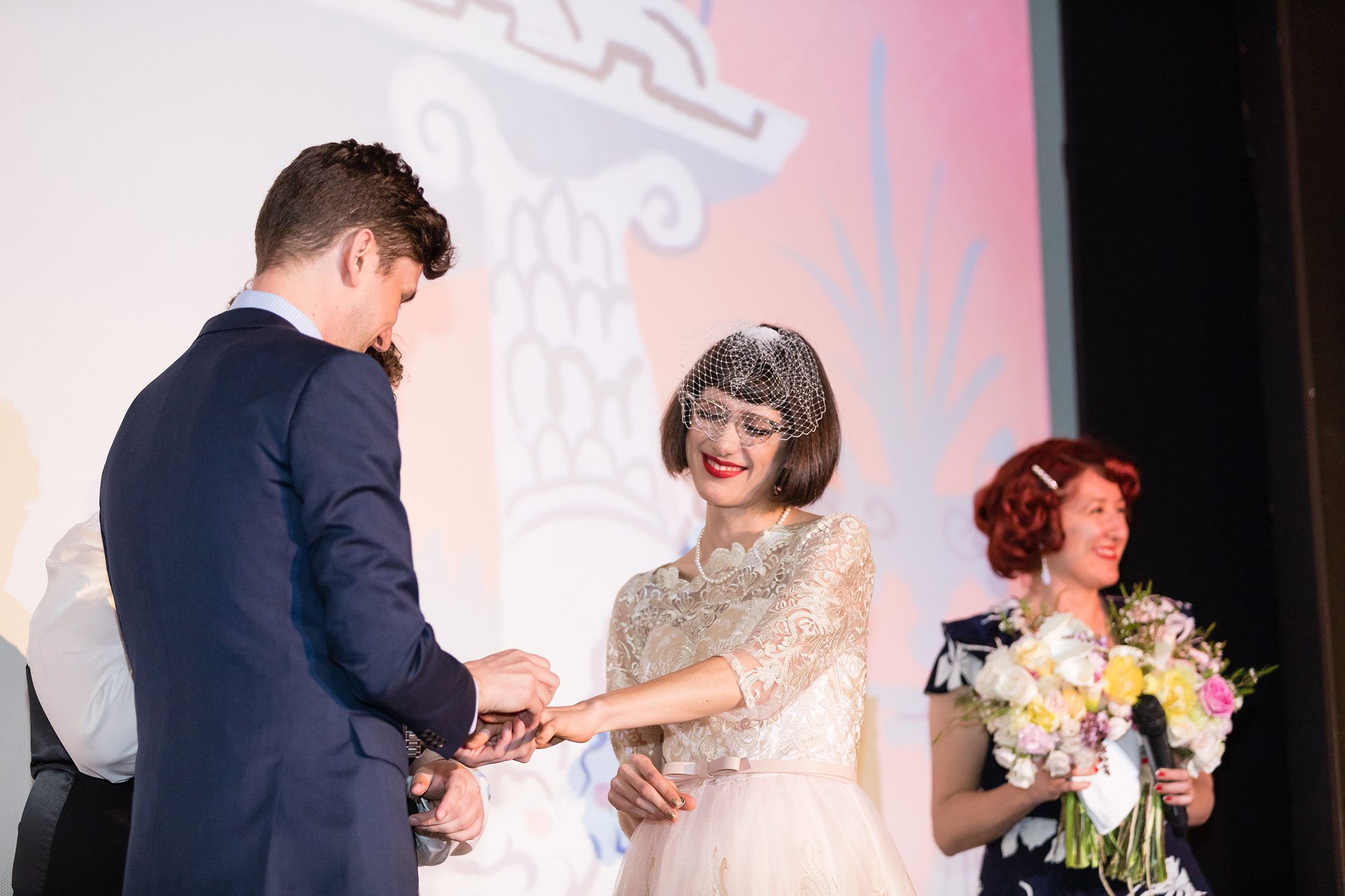 Back to the Wedding..."I now pronounce you husband and wife".