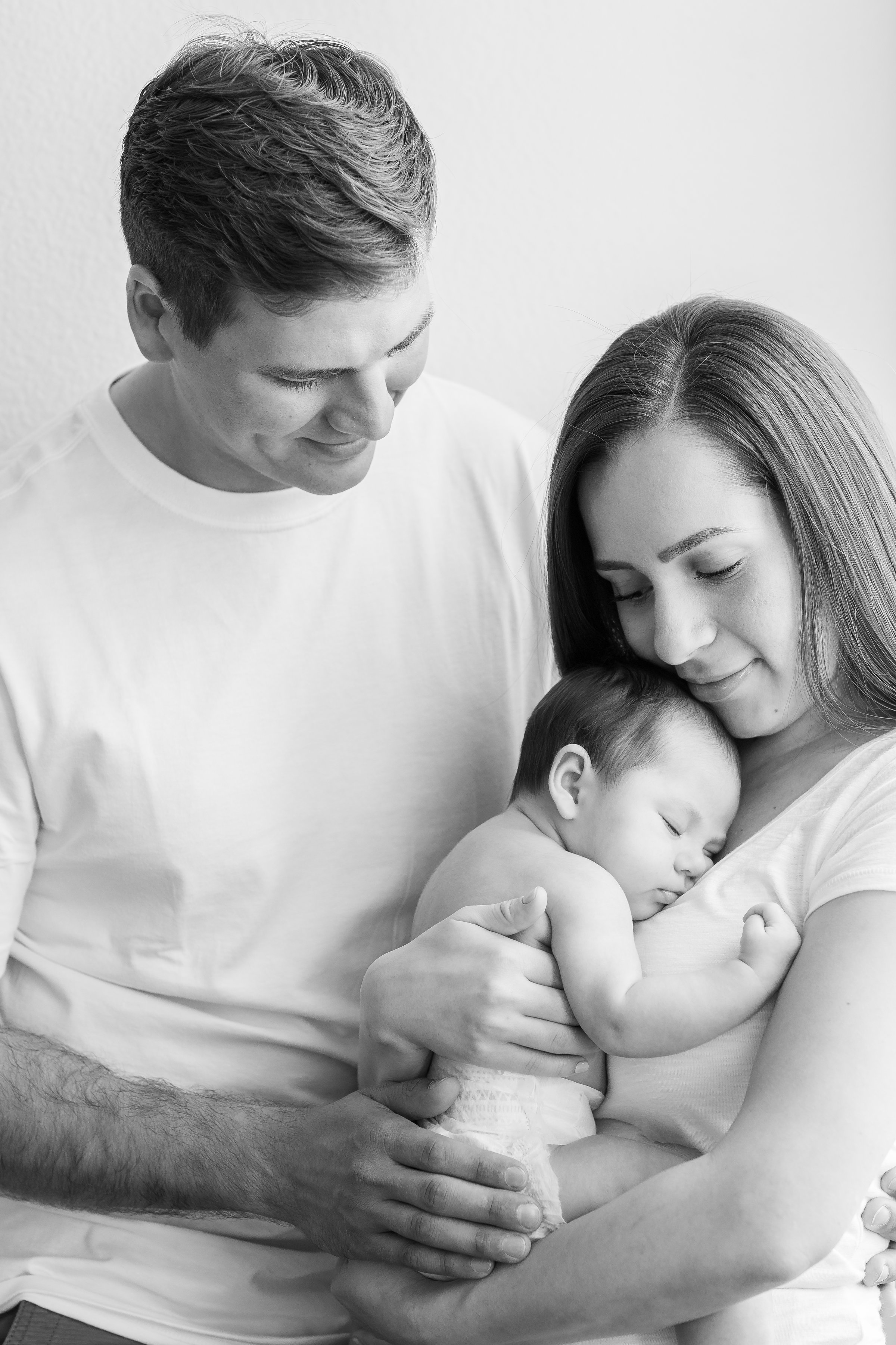 Charming Photo B&W Mirror Reflection of Family of 3.jpg
