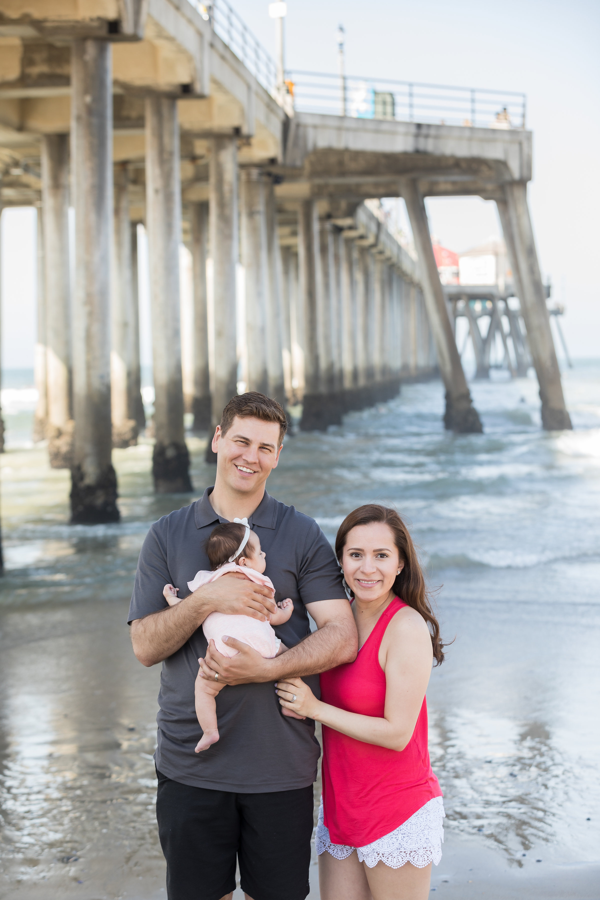 Family Photo next to the Huntington Beach Pier in the Morning.jpg