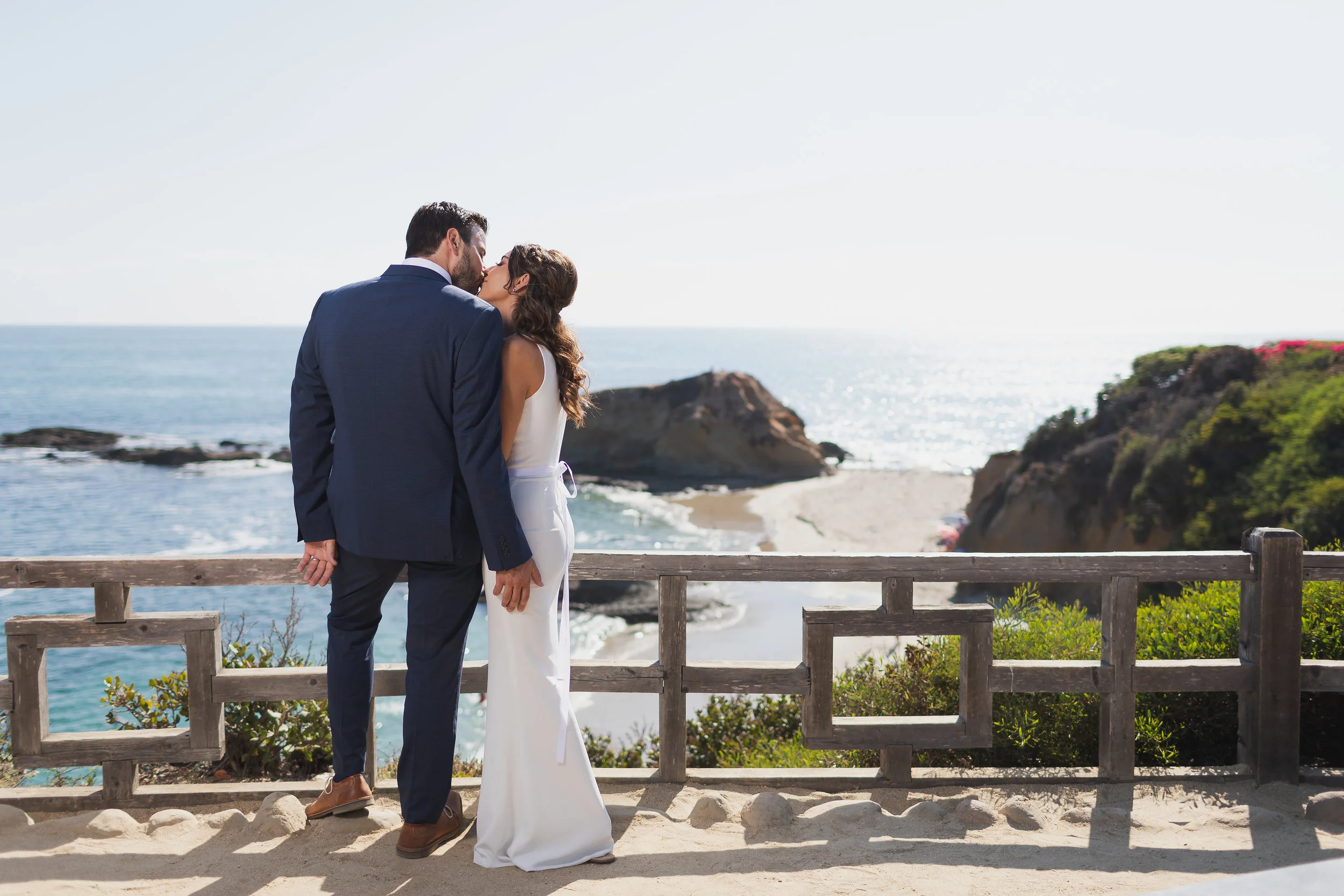 Romantic Wedding Kiss in Laguna Beach.jpg