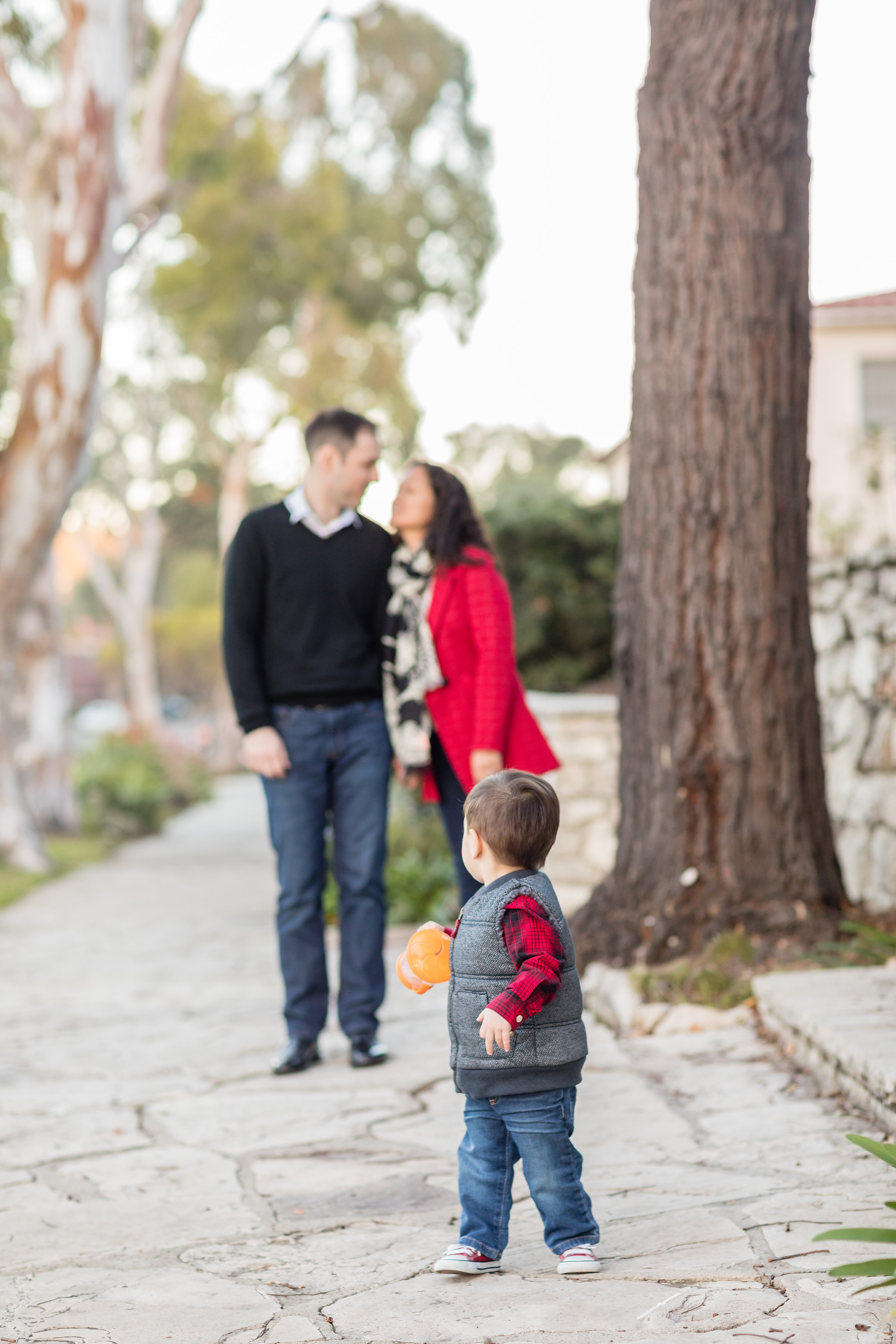 Parents walking down the street with son at Malaga Cove Library.jpg