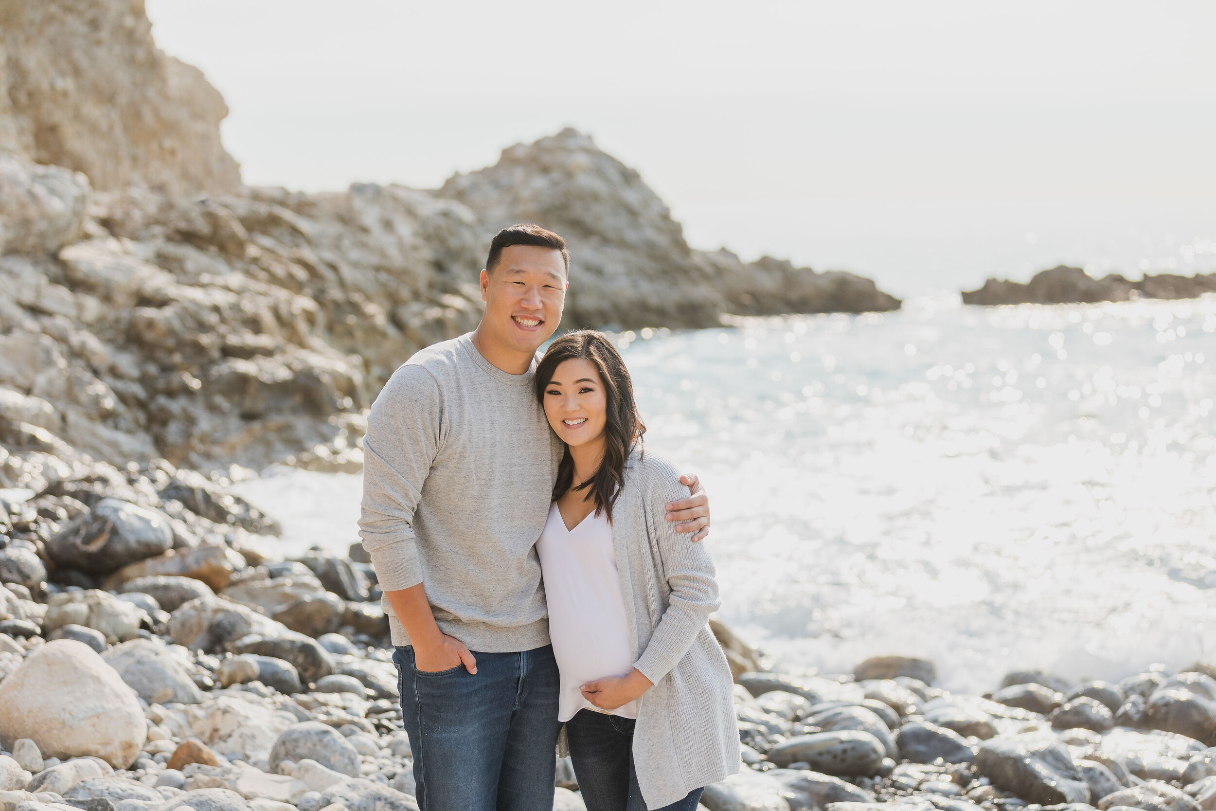! Husband and Wife Materity LA Beach Photo.jpg