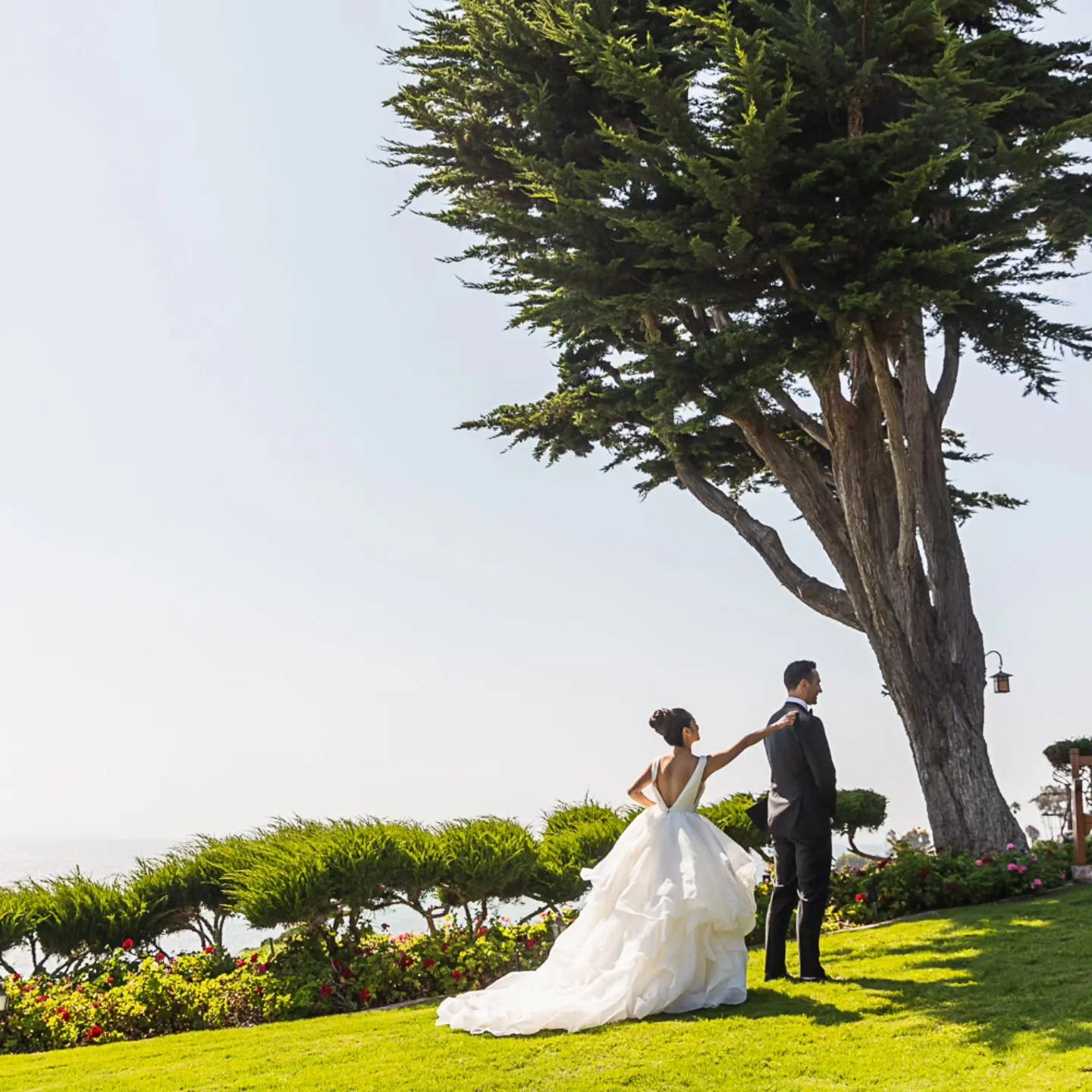 I've always been a proponent of a first look especially in a epic location as the one pictured here. 

Benefits: 

-A more intimate and emotional moment. Reactions tend to be more genuine and relaxed. 
-More alone time on your wedding day. Weddings g