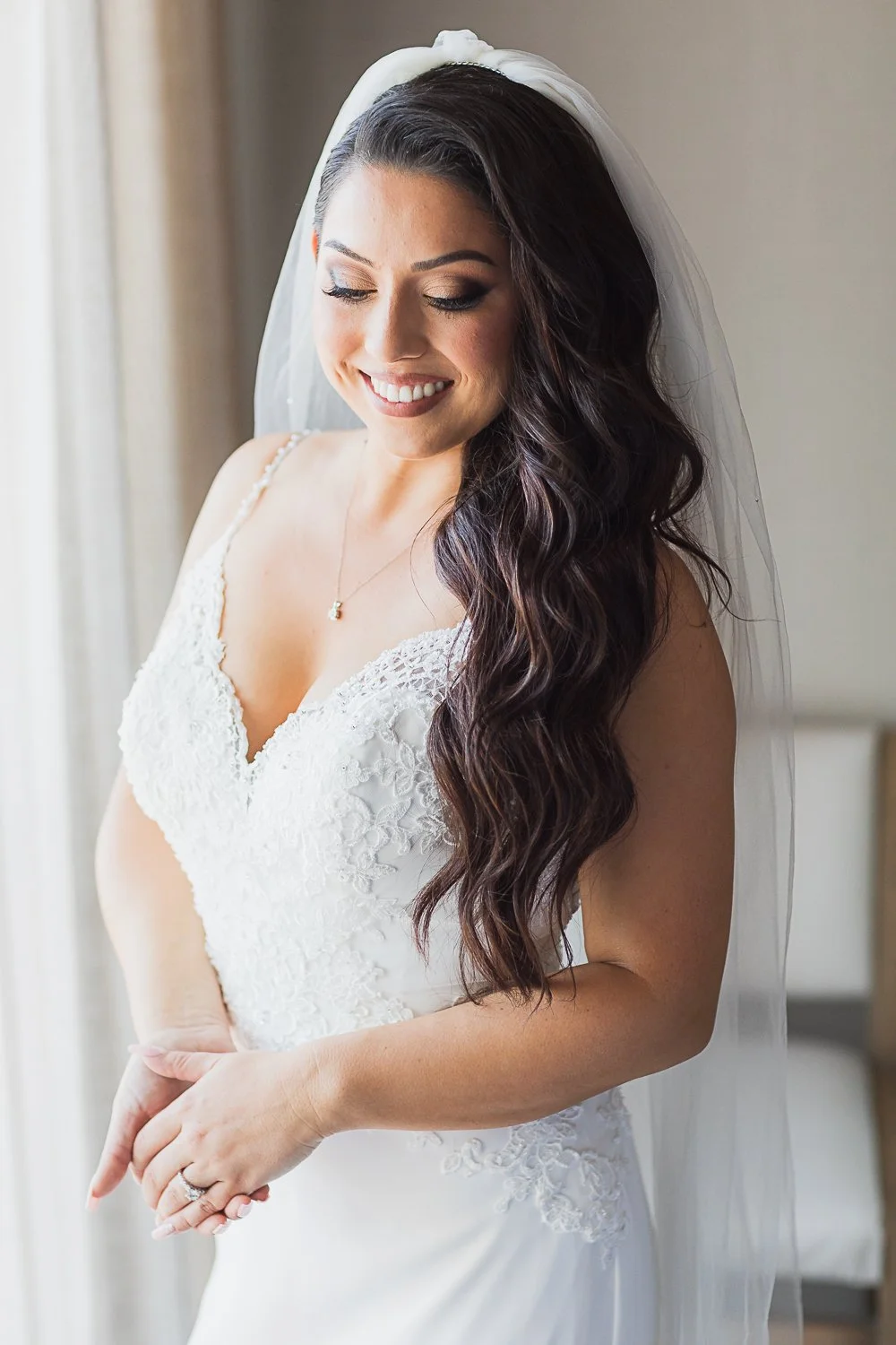 Bride photo by window