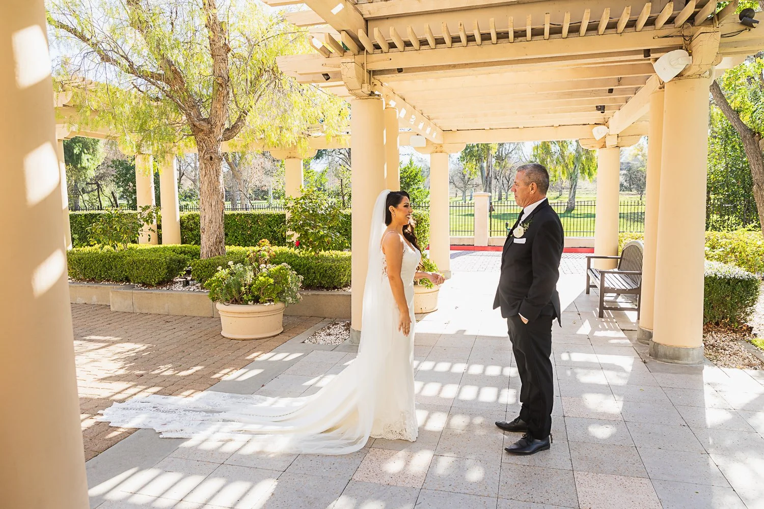 First look with the father of the Bride