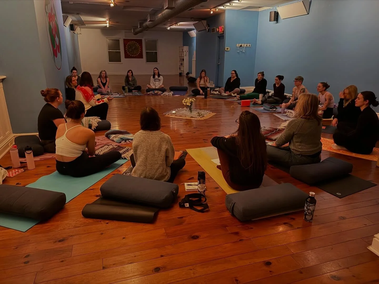 Last night&rsquo;s New Moon Yoga Nidra Circle was filled with powerful intention, rest, and connection 🌙
Thank you to every woman who gathered with Mary and Karen&hellip;you made the circle sacred and so deeply nourishing. 🤍 #yoganidra #newmoon #wo