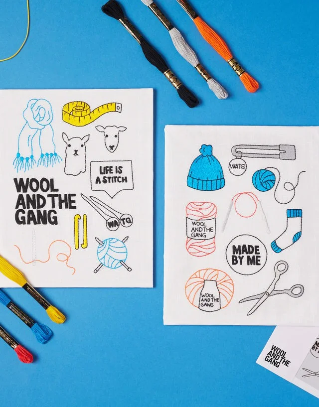 Check out Wool and the Gang's Knitter’s Paradise Embroidery Kit . So cool.