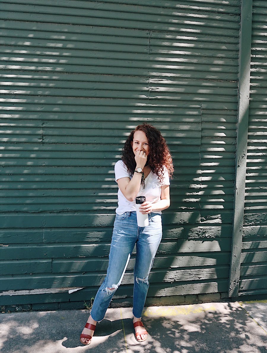 madewell high waist slim boy jean