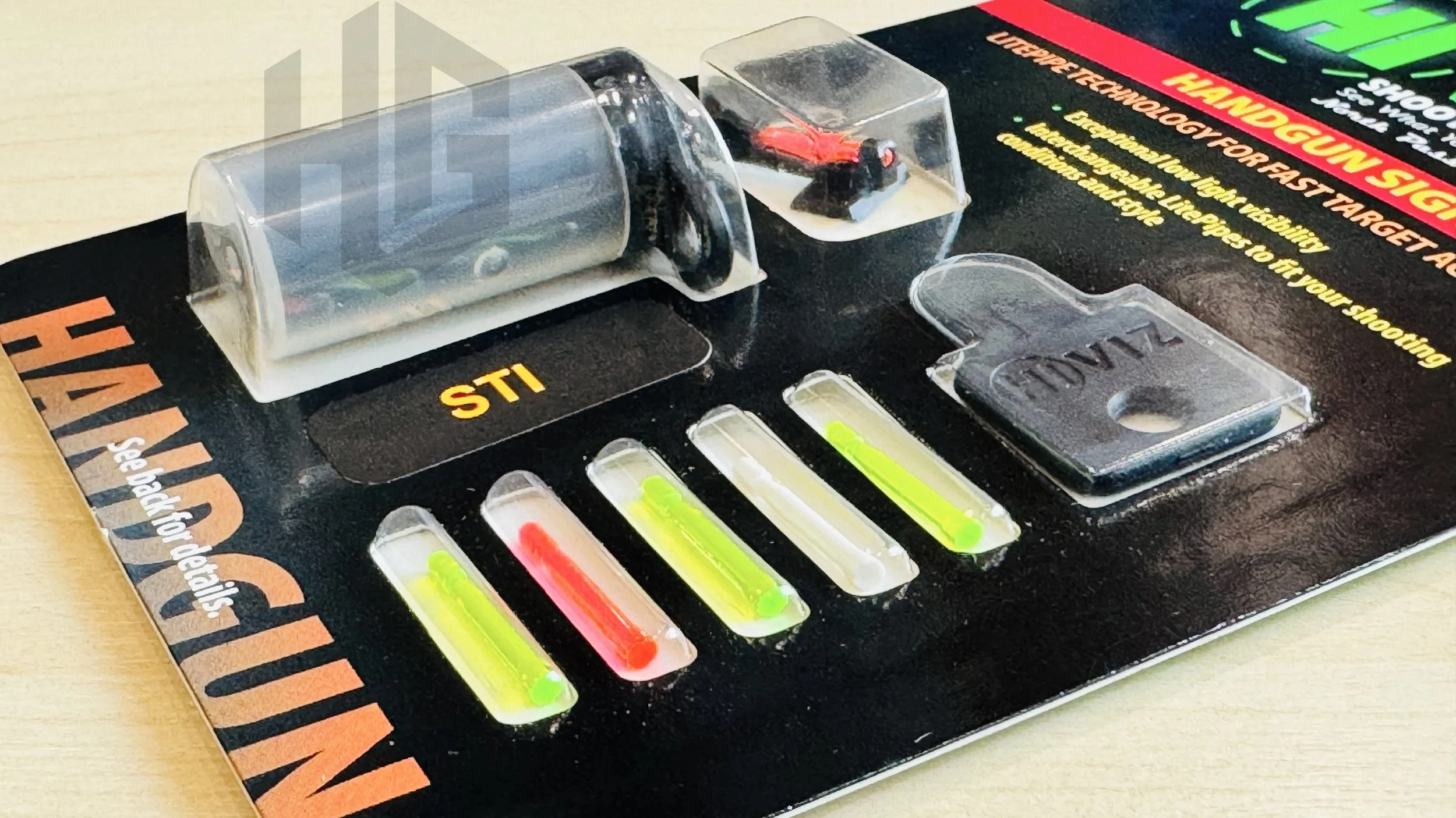 ศูนย์หน้า HIVIZ STI2008 และ LitePipe หลายสีแบบถอดเปลี่ยนได้สำหรับ STI Edge