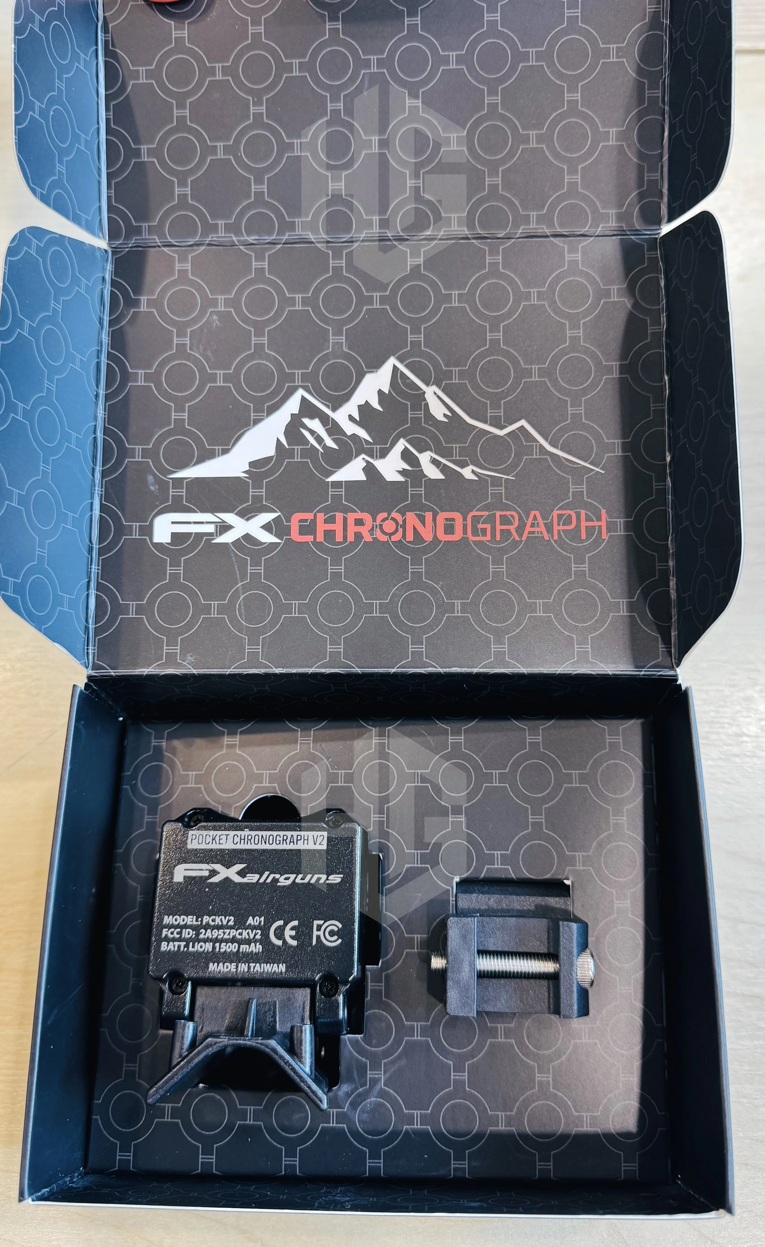 FX Pocket Chronograph V2 ภายในกล่อง พร้อมขาจับลำกล้องและขาจับราง Picatinny